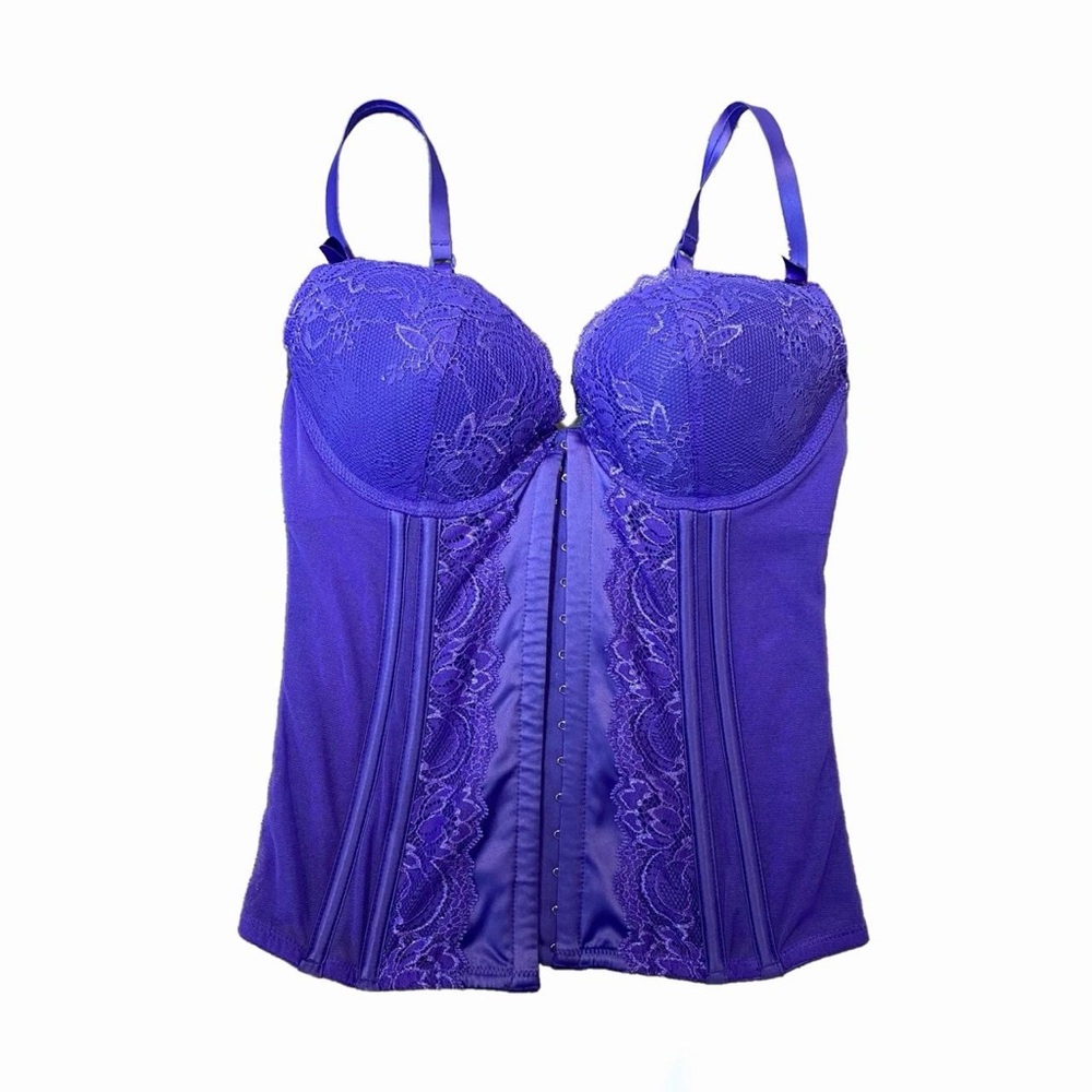Neon purple corset top